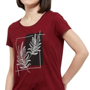 Max Women's Cotton Regular Fit Printed Round Neck T-Shirt